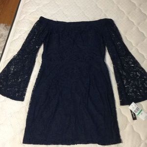 Well-Fit Midnight Blue Lace Dress